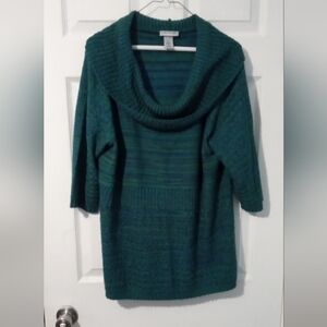Catherines Deep Teal Cowl Neck Sweater